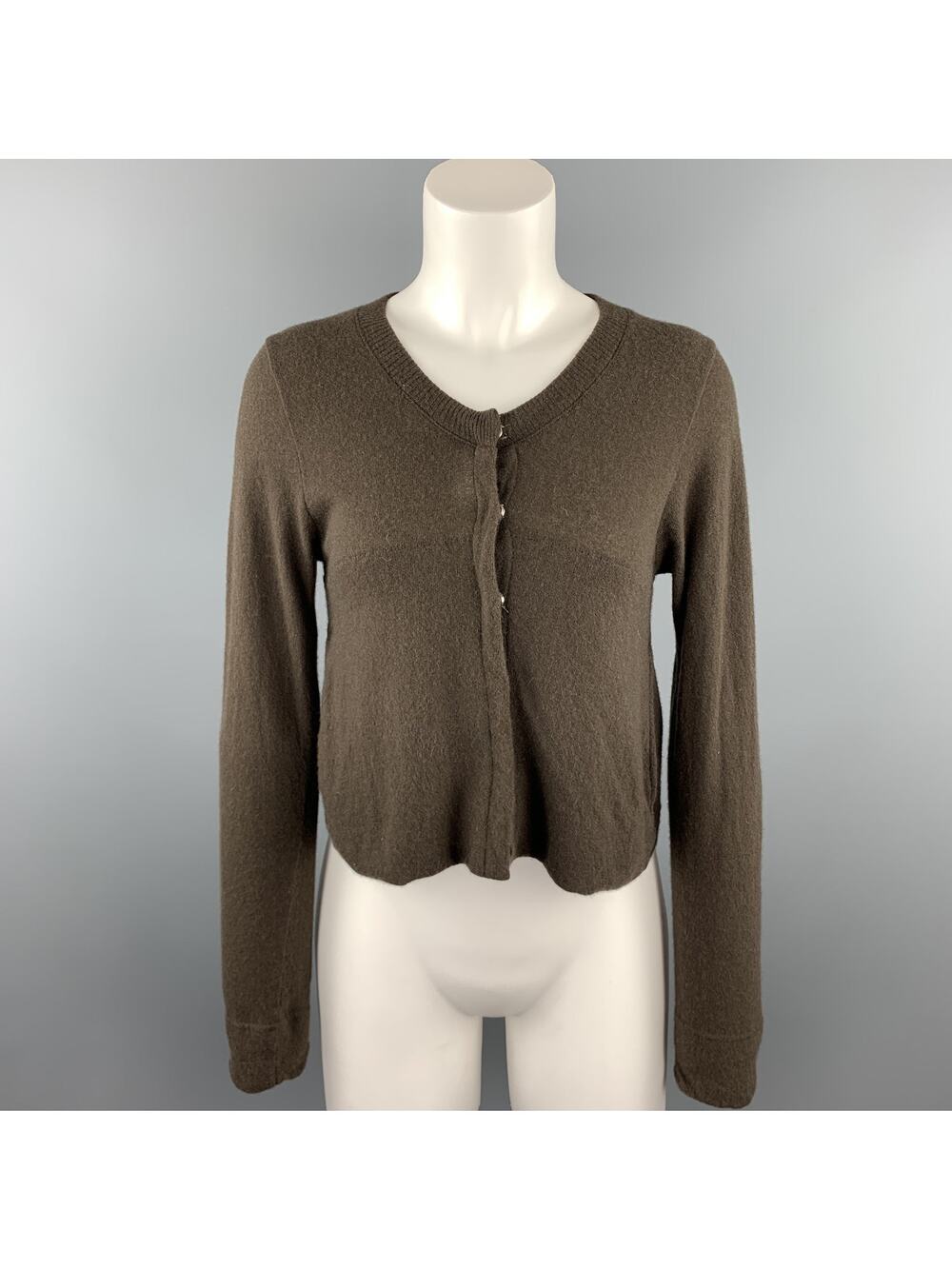 KRISTENSEN DU NORD Size S Brown Knitted Cashmere Cardigan